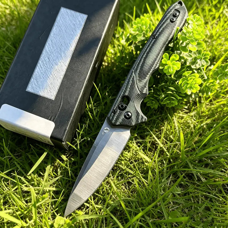 1401 Premium Folding Portable Knife : Features a high-quality textured handle with a non-slip striped grip. The blade is robust and durable—an ideal choice for camping, outdoor activities, and hiking.